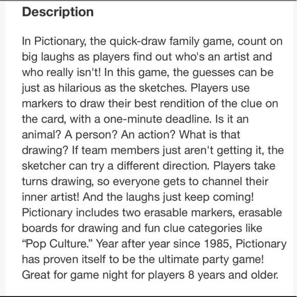 Pictionary Mattel Sketches Pop Culture Family Game - Picture 6 of 7